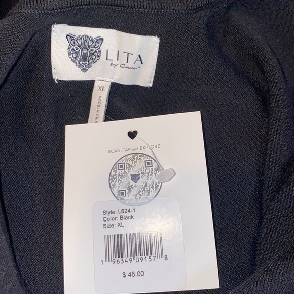 Lita by Ciara V-Neck Top NWT size XL - Picture 8 of 9